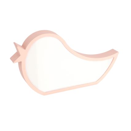 Lampe de bureau LED pour enfants BIRD LED/12W/230V rose