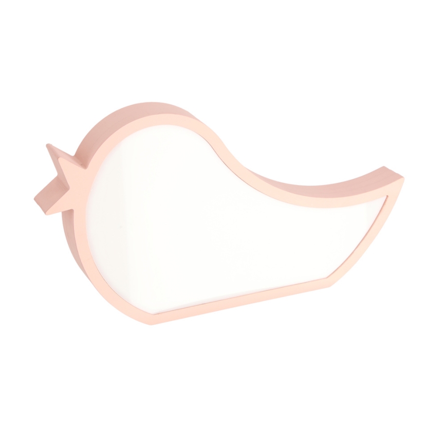 Lampe de bureau LED pour enfants BIRD LED/12W/230V rose