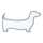 Lampe de bureau LED pour enfants DOG LED/12W/230V bleue
