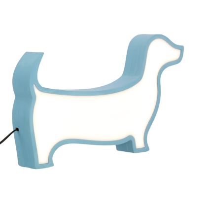 Lampe de bureau LED pour enfants DOG LED/12W/230V bleue