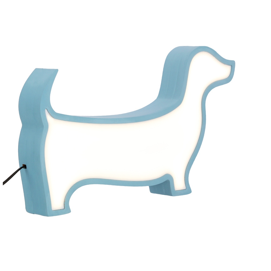 Lampe de bureau LED pour enfants DOG LED/12W/230V bleue