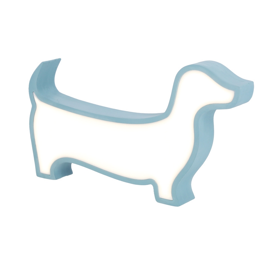 Lampe de bureau LED pour enfants DOG LED/12W/230V bleue