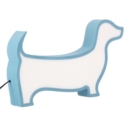Lampe de bureau LED pour enfants DOG LED/12W/230V bleue