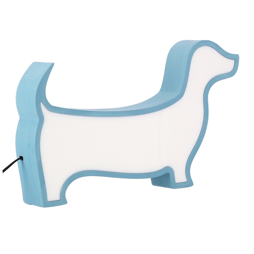 Lampe de bureau LED pour enfants DOG LED/12W/230V bleue