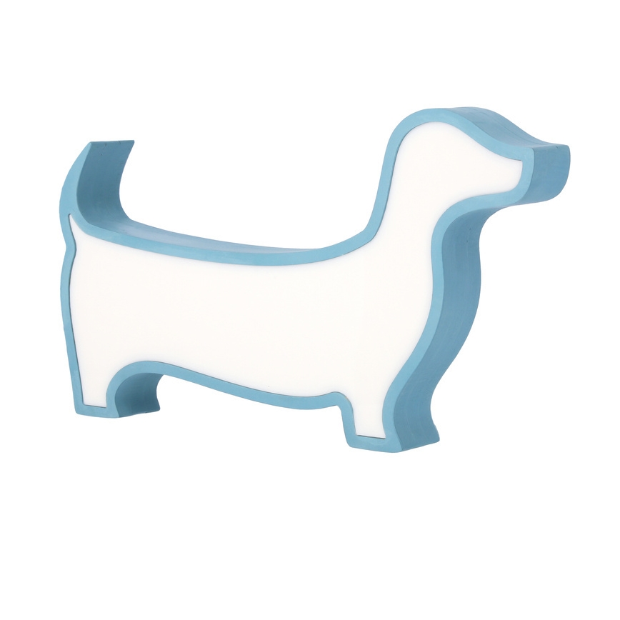 Lampe de bureau LED pour enfants DOG LED/12W/230V bleue