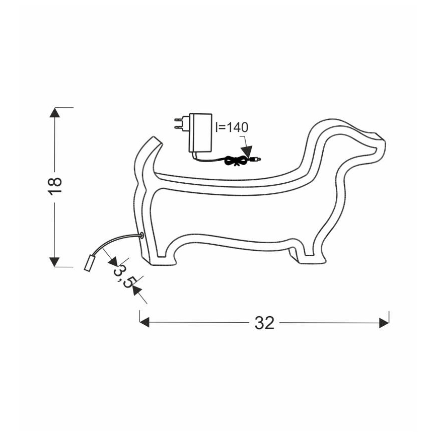 Lampe de bureau LED pour enfants DOG LED/12W/230V bleue