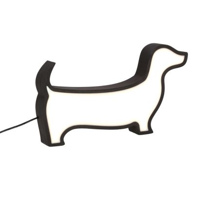 Lampe de bureau LED pour enfants DOG LED/12W/230V noire