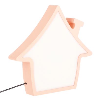 Lampe de bureau LED pour enfants HOUSE 10W 230V rose