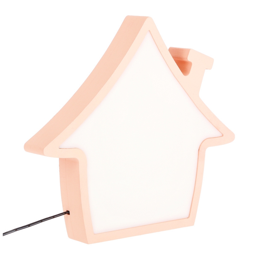 Lampe de bureau LED pour enfants HOUSE 10W 230V rose