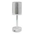 Lampe de bureau LED rechargeable à commande tactile SIMPLE LED/1W/5V 2400 mAh 3000-6000K transparente