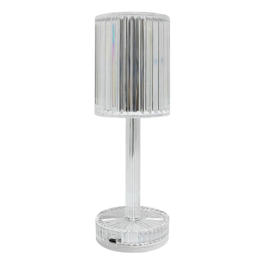 Lampe de bureau LED rechargeable à commande tactile SIMPLE LED/1W/5V 2400 mAh 3000-6000K transparente