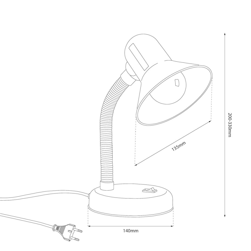 Lampe de bureau MENTOR 1xE27/15W/230V verte