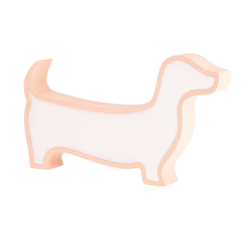Lampe de bureau pour enfants DOG LED/12W/230V rose