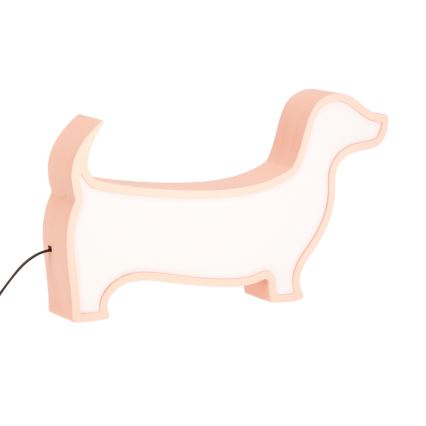 Lampe de bureau pour enfants DOG LED/12W/230V rose