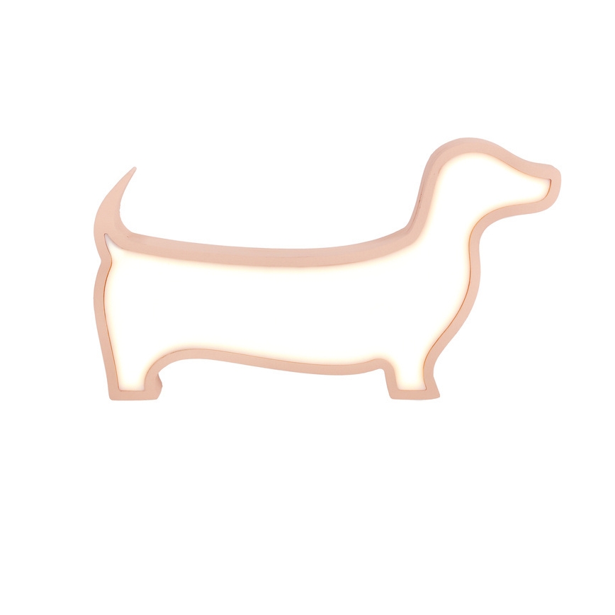 Lampe de bureau pour enfants DOG LED/12W/230V rose