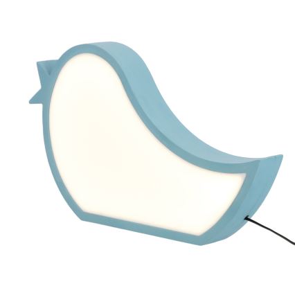 Lampe de bureau pour enfants LED BIRD 12W/230V bleu