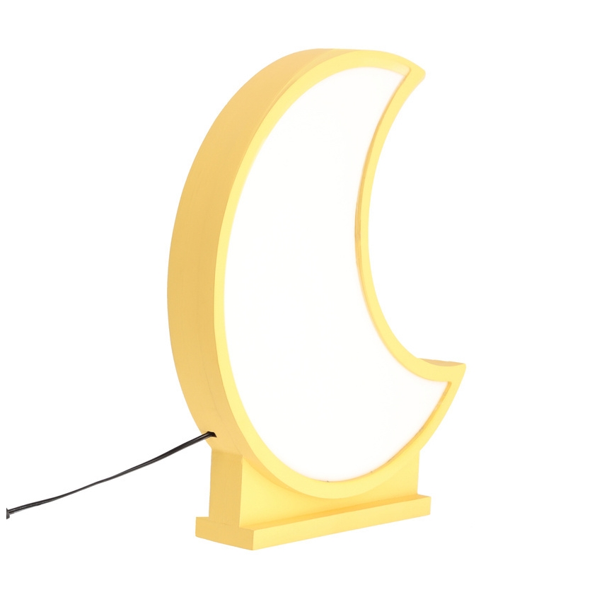 Lampe de bureau pour enfants MOON LED/12W/230V jaune