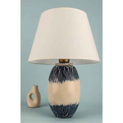 Lampe de bureau RAMZES 1xE27/40W/230V beige/bleue