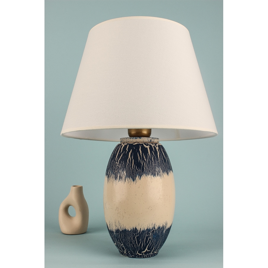 Lampe de bureau RAMZES 1xE27/40W/230V beige/bleue