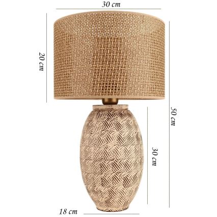 Lampe de bureau RAMZES 1xE27/40W/230V beige