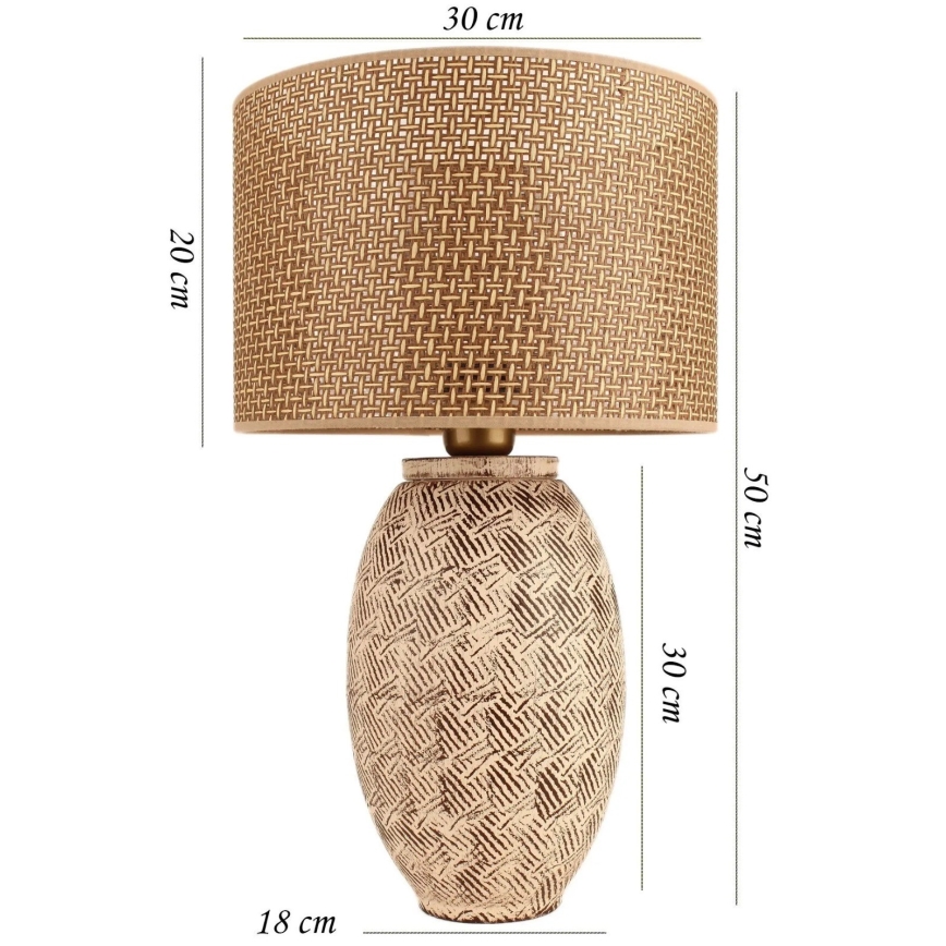 Lampe de bureau RAMZES 1xE27/40W/230V beige