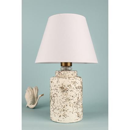 Lampe de bureau RAMZES 1xE27/40W/230V blanche/beige