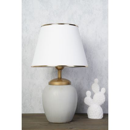 Lampe de bureau RAMZES 1xE27/40W/230V blanche/grise