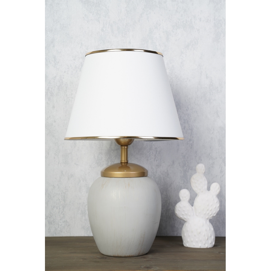 Lampe de bureau RAMZES 1xE27/40W/230V blanche/grise