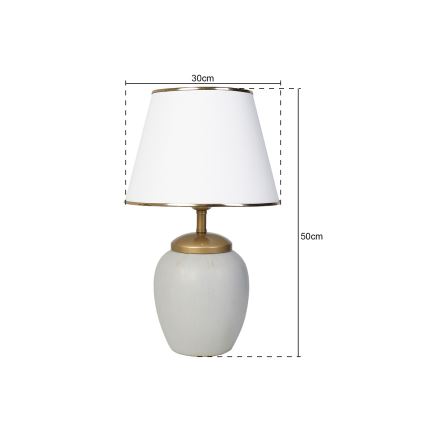 Lampe de bureau RAMZES 1xE27/40W/230V blanche/grise