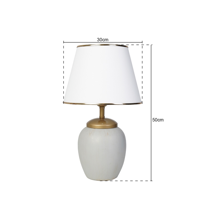 Lampe de bureau RAMZES 1xE27/40W/230V blanche/grise