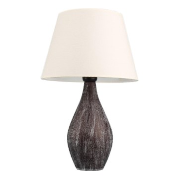 Lampe de bureau RAMZES 1xE27/40W/230V blanche/marron