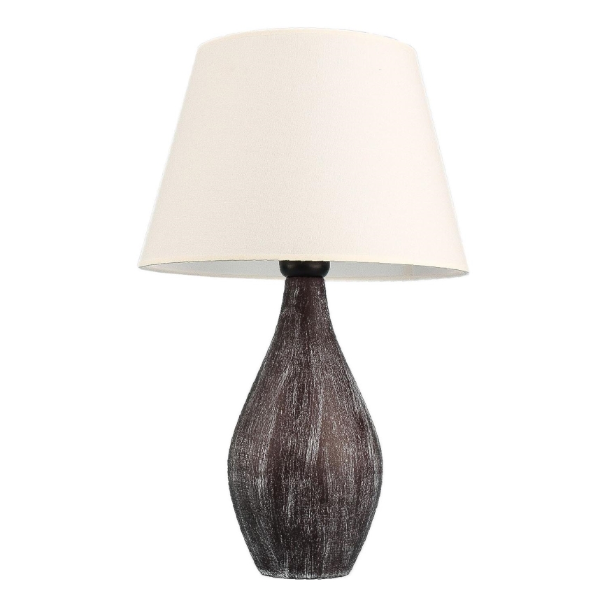 Lampe de bureau RAMZES 1xE27/40W/230V blanche/marron