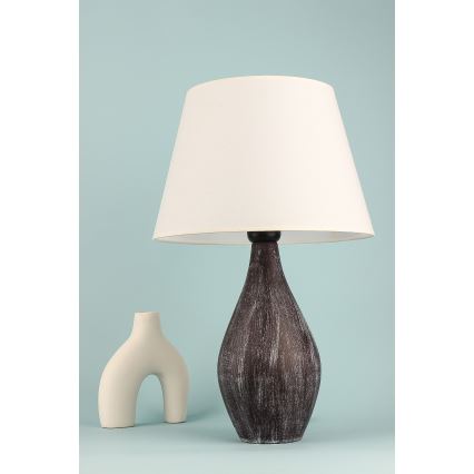 Lampe de bureau RAMZES 1xE27/40W/230V blanche/marron