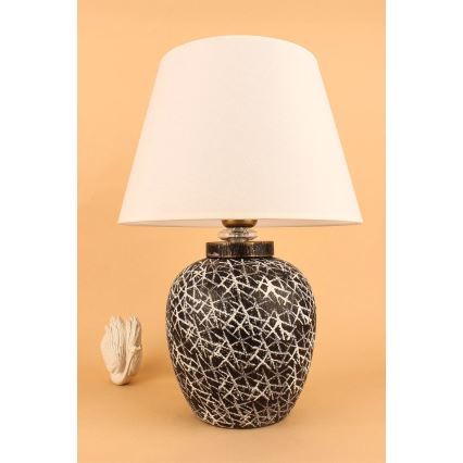 Lampe de bureau RAMZES 1xE27/40W/230V blanche/noire