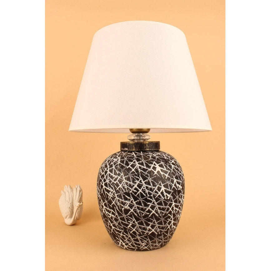 Lampe de bureau RAMZES 1xE27/40W/230V blanche/noire
