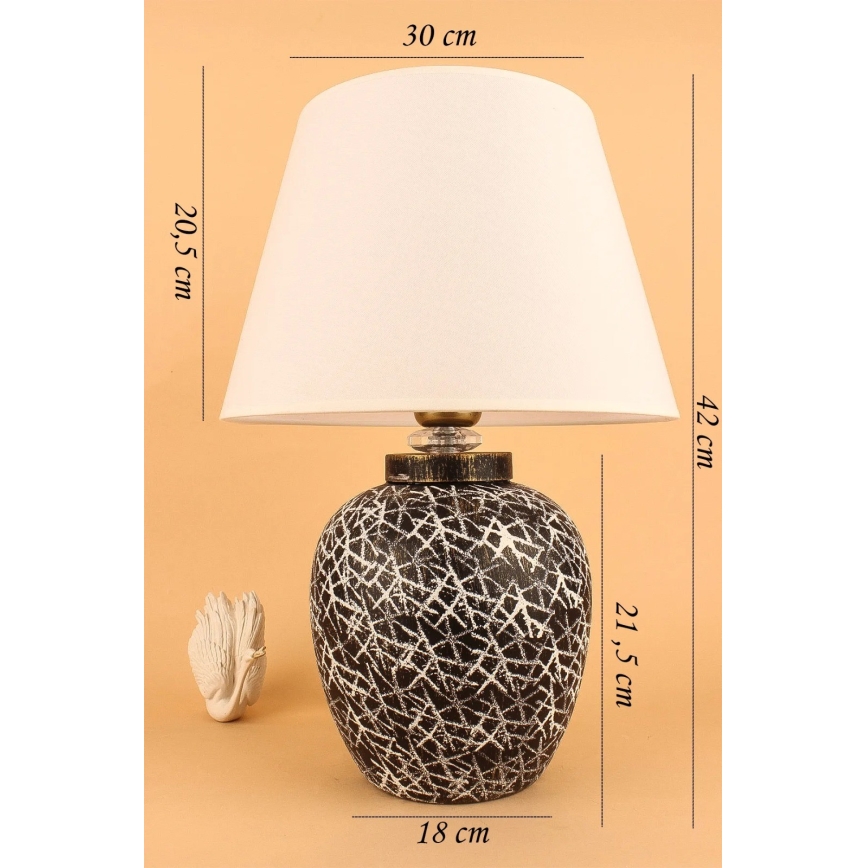 Lampe de bureau RAMZES 1xE27/40W/230V blanche/noire