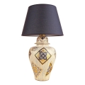 Lampe de bureau RAMZES 1xE27/40W/230V bleu/beige