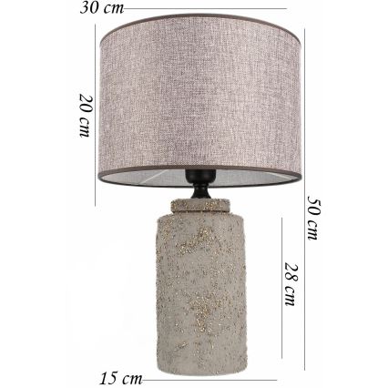 Lampe de bureau RAMZES 1xE27/40W/230V grise
