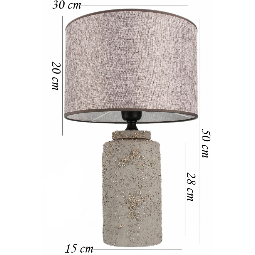 Lampe de bureau RAMZES 1xE27/40W/230V grise