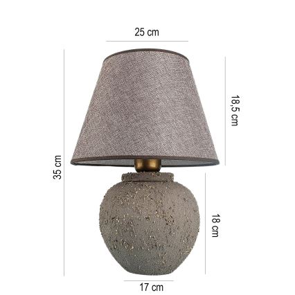 Lampe de bureau RAMZES 1xE27/40W/230V marron