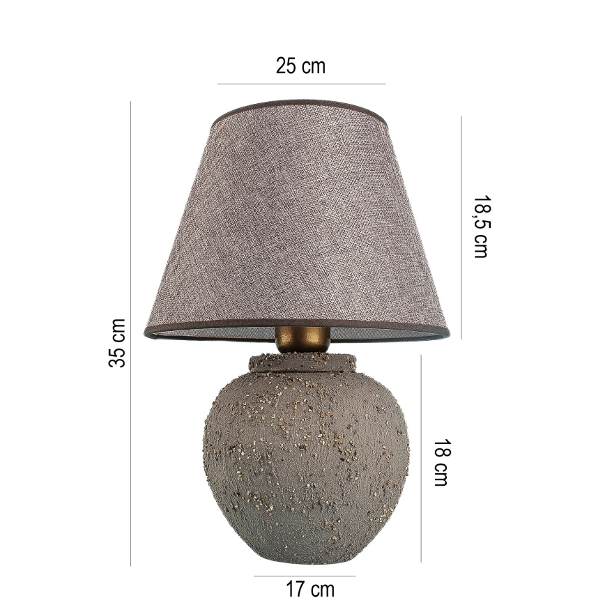 Lampe de bureau RAMZES 1xE27/40W/230V marron