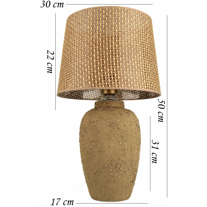 Lampe de bureau RAMZES 1xE27/40W/230V marron
