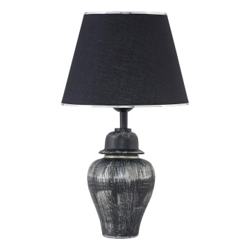 Lampe de bureau RAMZES 1xE27/40W/230V noire/argent
