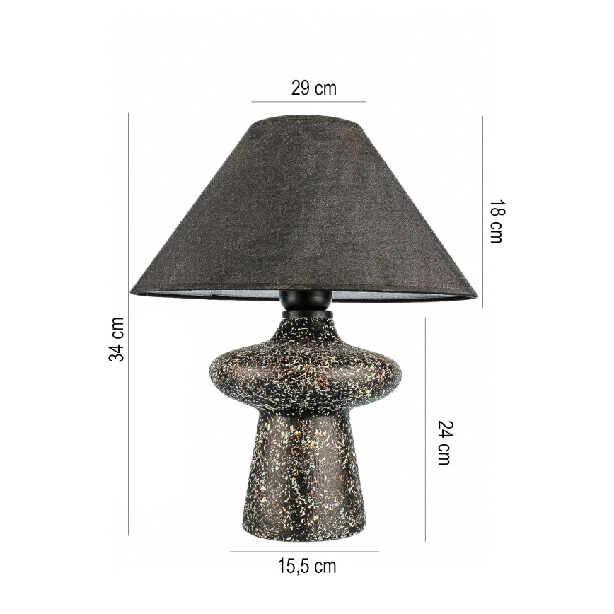 Lampe de bureau RAMZES 1xE27/40W/230V noire