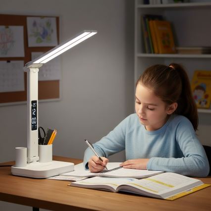 Lampe de bureau LED rechargeable et réglable en intensité NOBLITE P LED/5W/5V 3000/4000/6000K 2200 mAh blanche