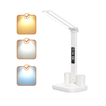 Lampe de bureau LED rechargeable et réglable en intensité NOBLITE P LED/5W/5V 3000/4000/6000K 2200 mAh blanche