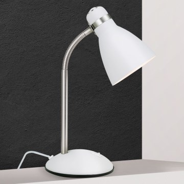 Lampe de bureau SCHOOL 1xE27/40W/230V blanche/chrome mat