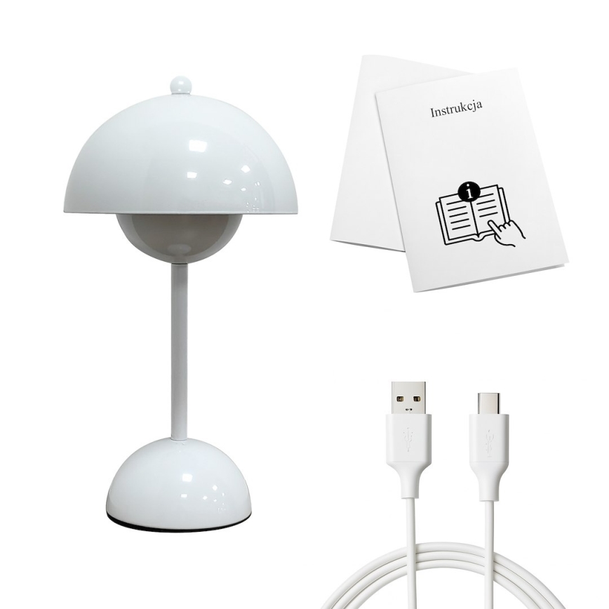 Lampe de bureau tactile à LED rechargeable COSTA LED/3W/5V 2400 mAh 3000–6000K blanche