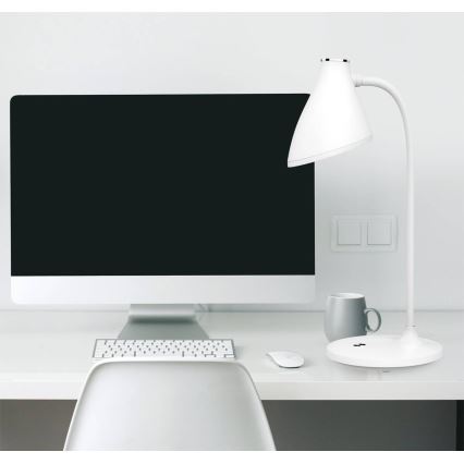 Lampe de bureau LED tactile dimmable, 5W/5V, 2400 mAh