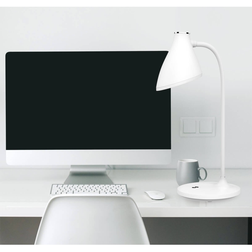 Lampe de bureau LED tactile dimmable, 5W/5V, 2400 mAh